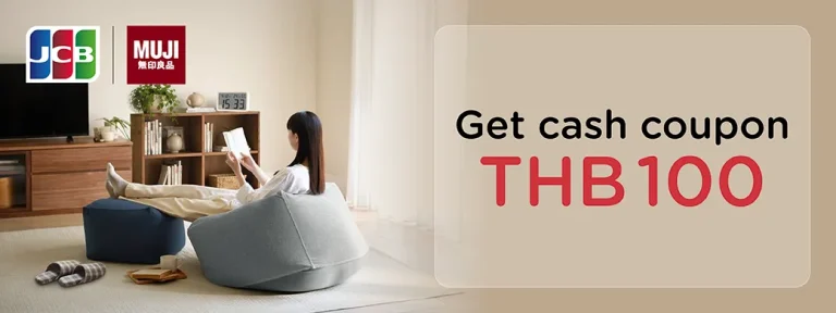MUJI KTC JCB THB 100 cash coupon promotion artwork