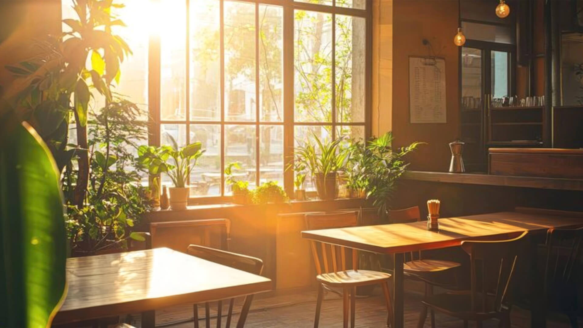 Interior seating at Plantation Cafe x Roastery Bangkok