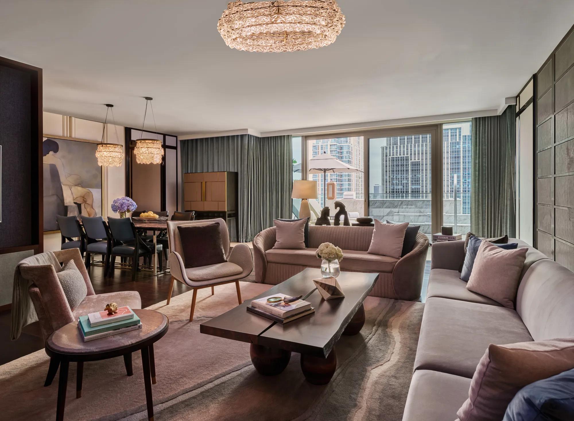 Nara House living room at Rosewood Bangkok