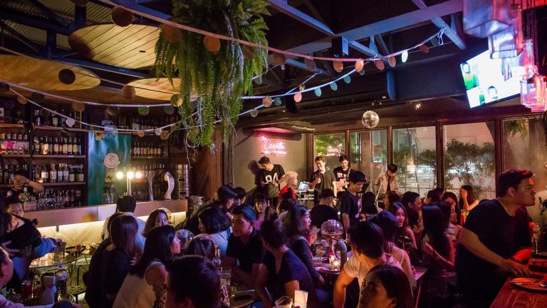 The Cassette Music Bar Bangkok cassette sign
