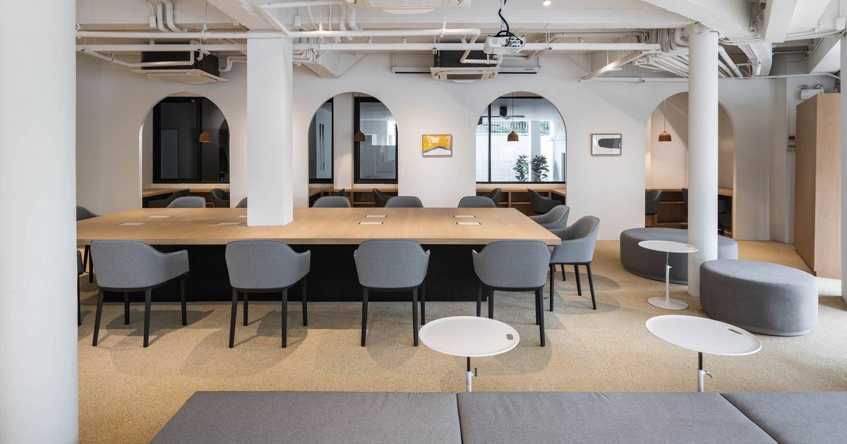 Shared desks inside Atlas Workspace near Asoke
