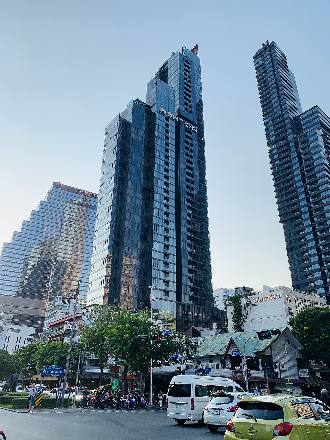 Modern condominium tower in Bangkok's Silom district