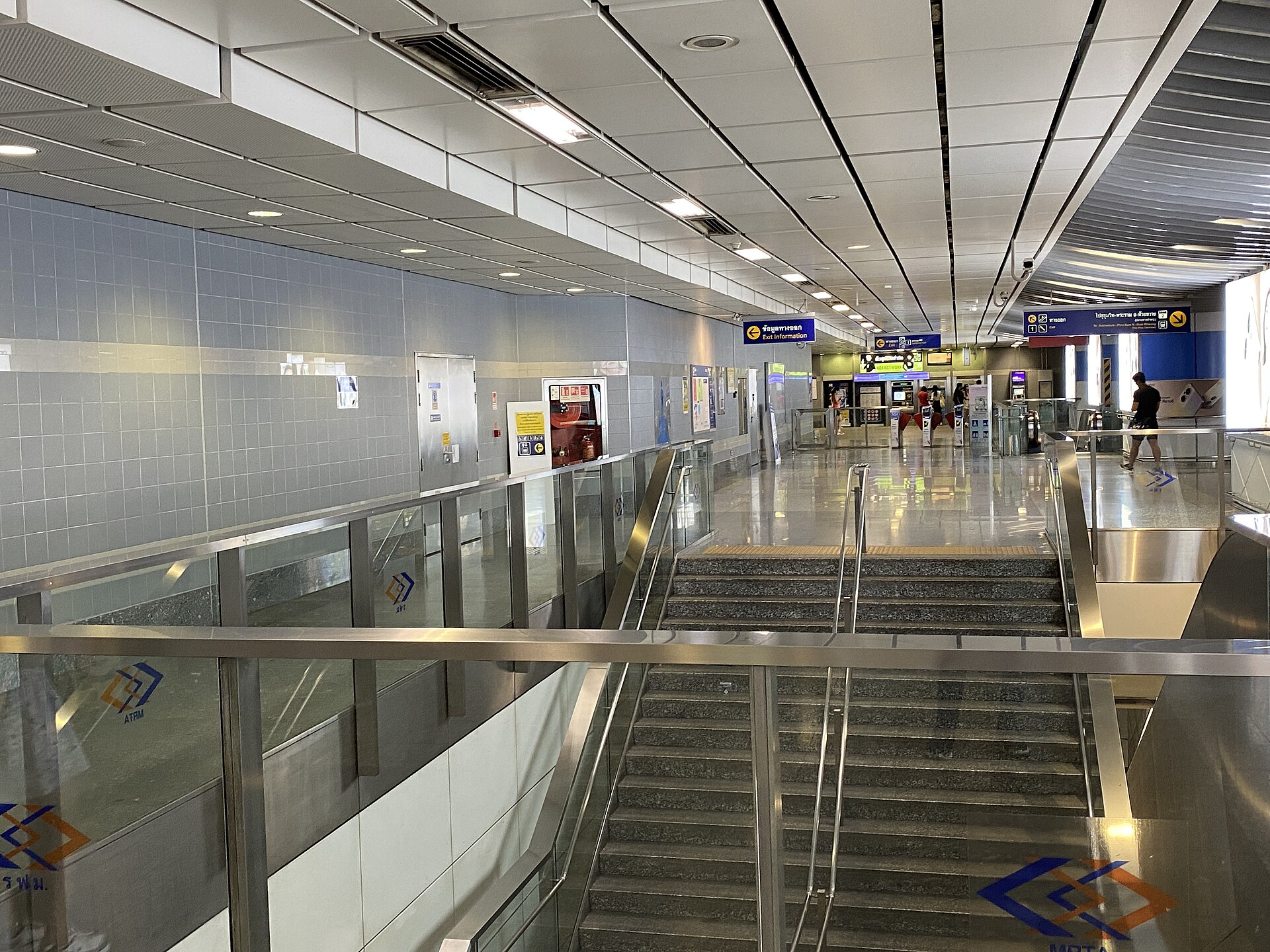 Interior of Silom MRT station in Bangkok
