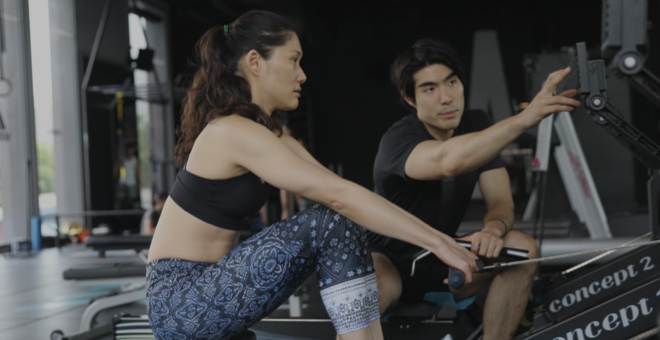 Personal training session at BASE Bangkok