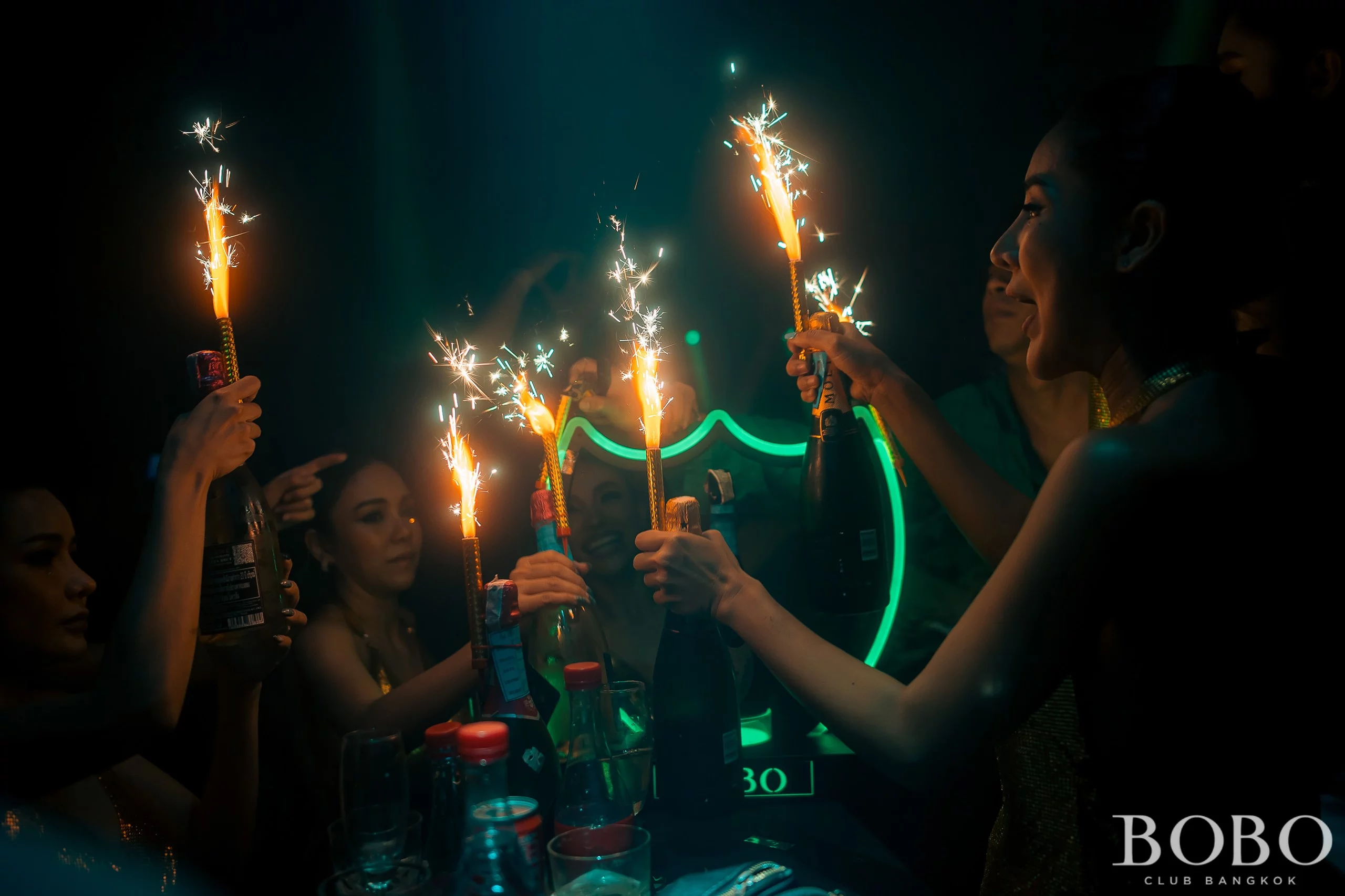 Bar and lounge atmosphere inside BOBO Club Bangkok