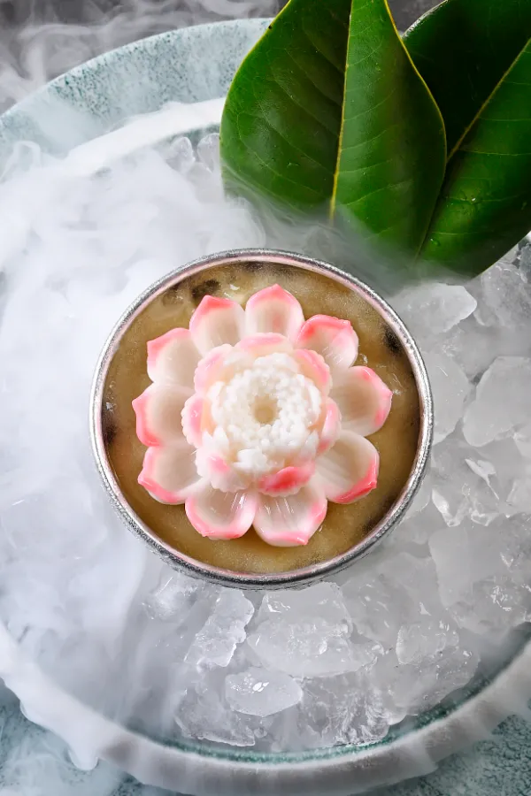 Culinary presentation at Celadon in The Sukhothai Bangkok