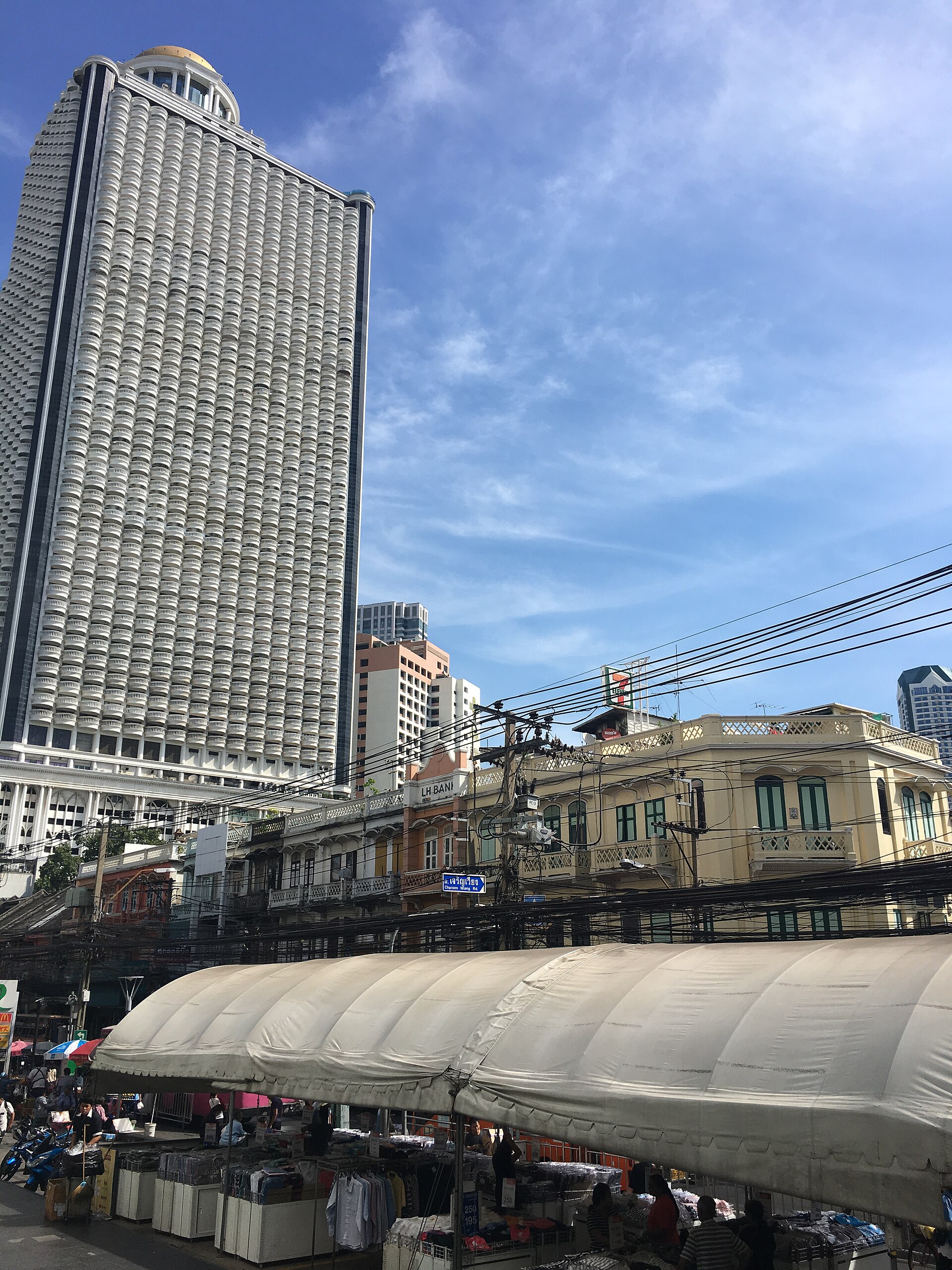 Street scene along Charoen Krung in Bangkok