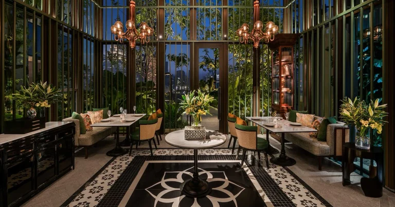 Glasshouse dining room at Duet by David Toutain Bangkok