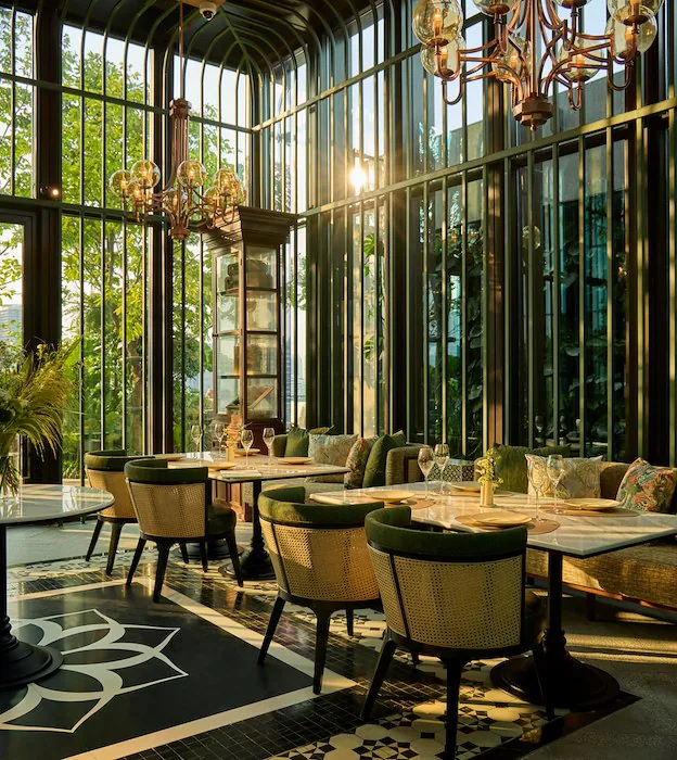 Sunset seating at Duet by David Toutain