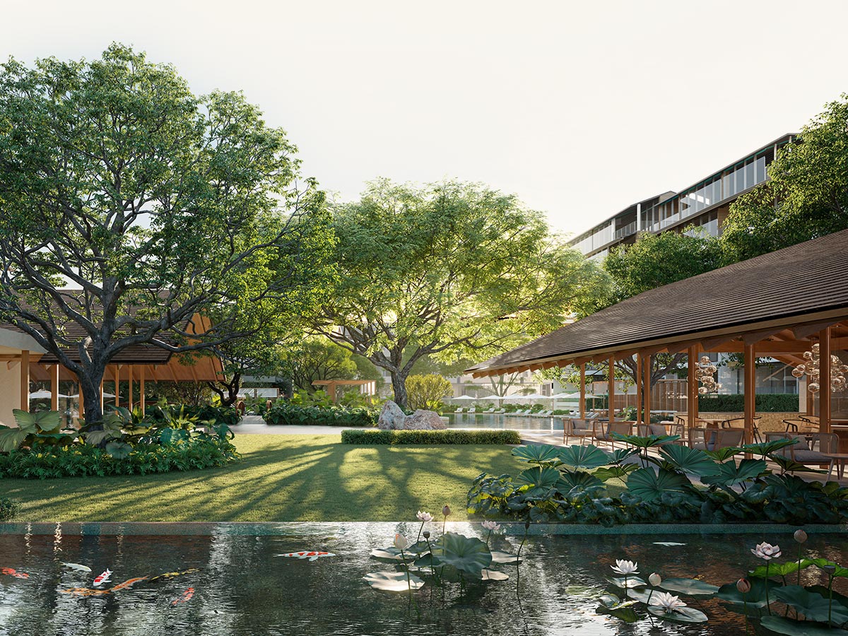 Architectural rendering of Dusit Ajara Hua Hin branded residences