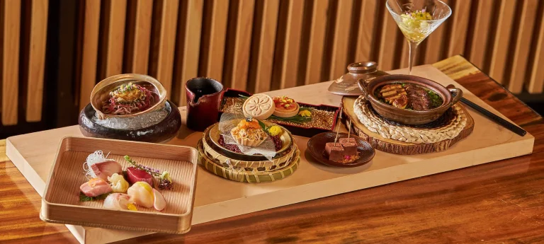 Japanese tasting-menu presentation at Hashiri Bangkok