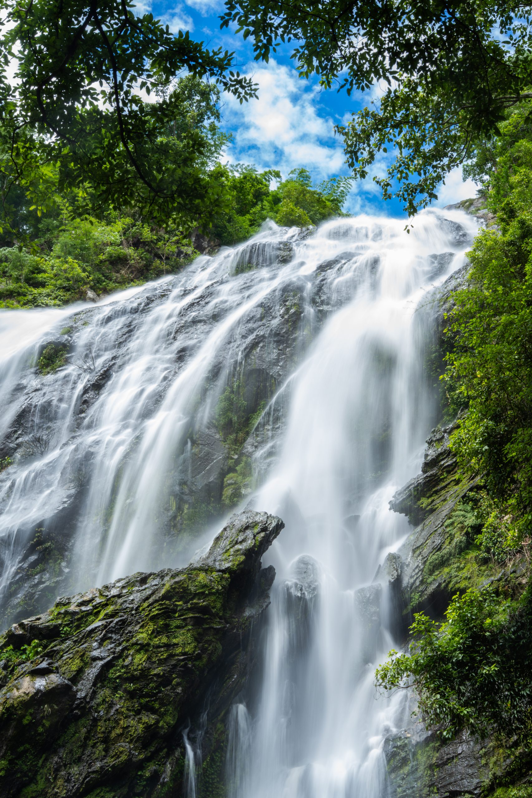 View towards Khlong Lan Waterfall in the national park