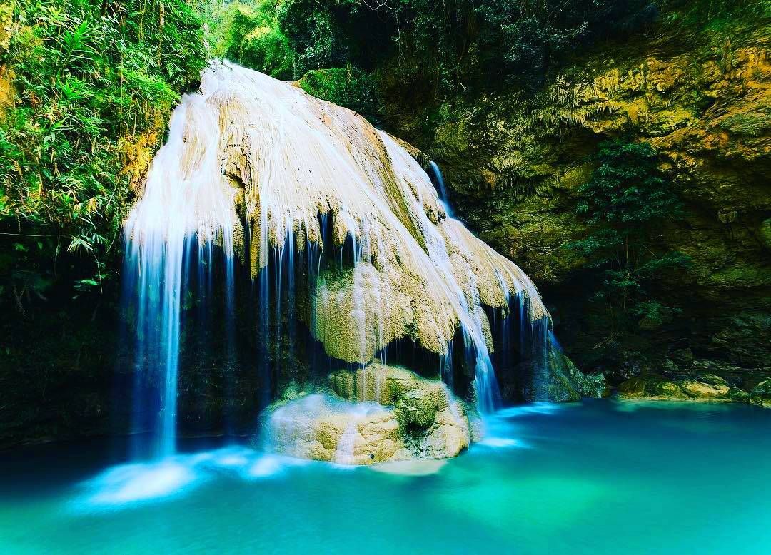 Natural pool below Ko Luang Waterfall in Lamphun