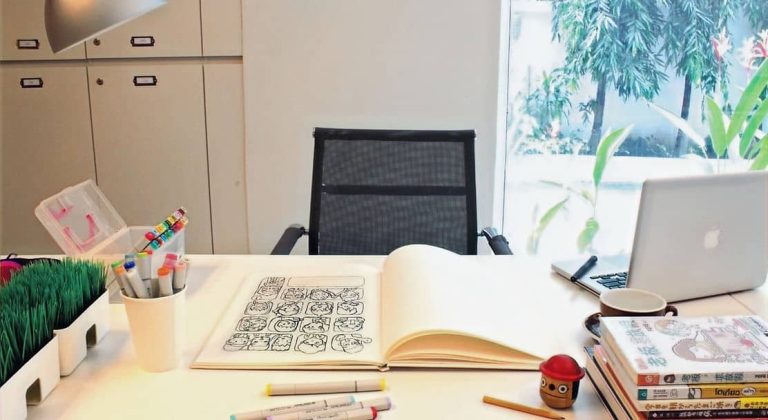 Shared coworking desks at Launchpad Bangkok