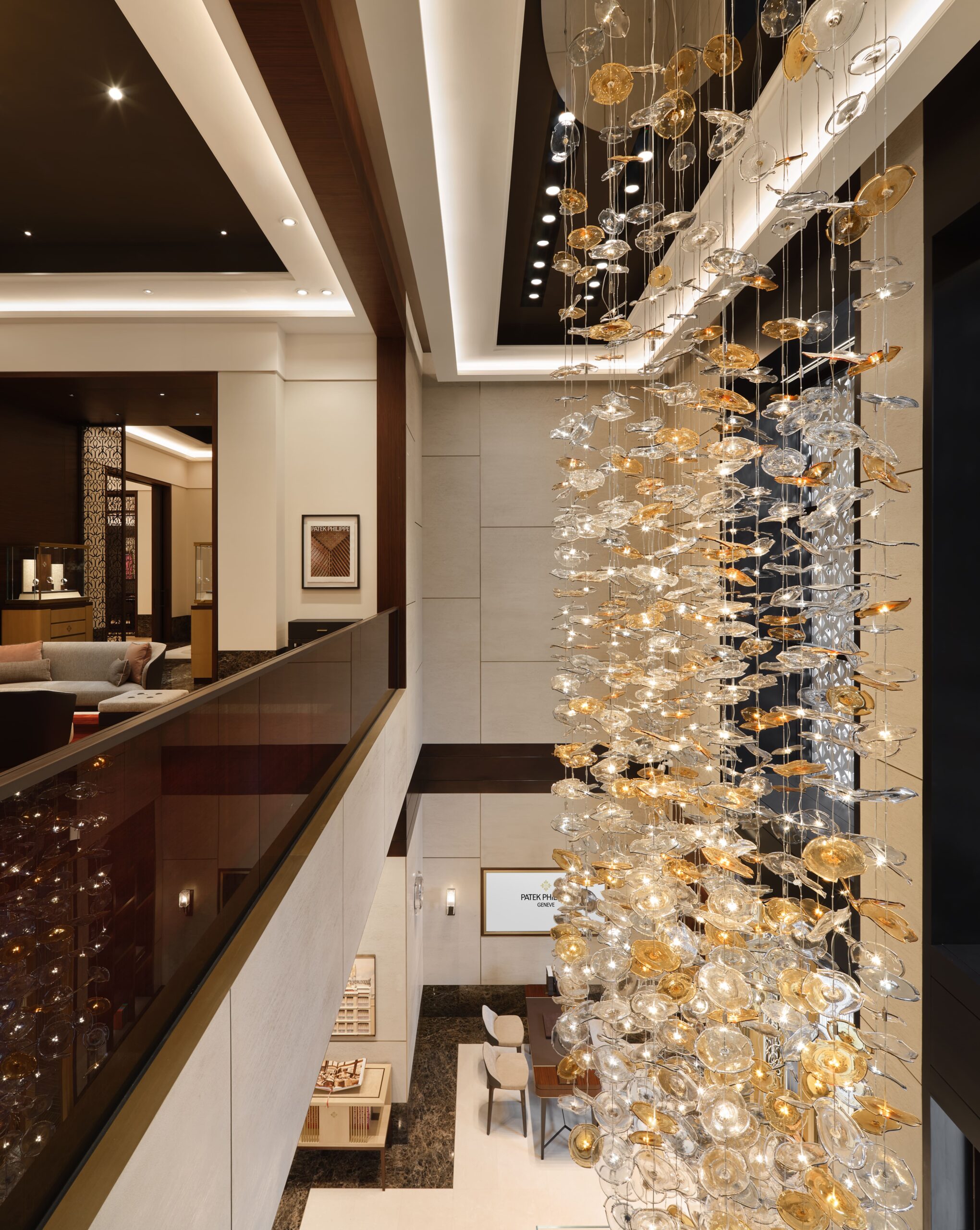Seven-metre crystal centrepiece inside Patek Philippe One Bangkok