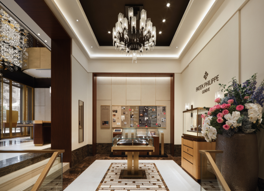 Ground-level display area inside Patek Philippe One Bangkok