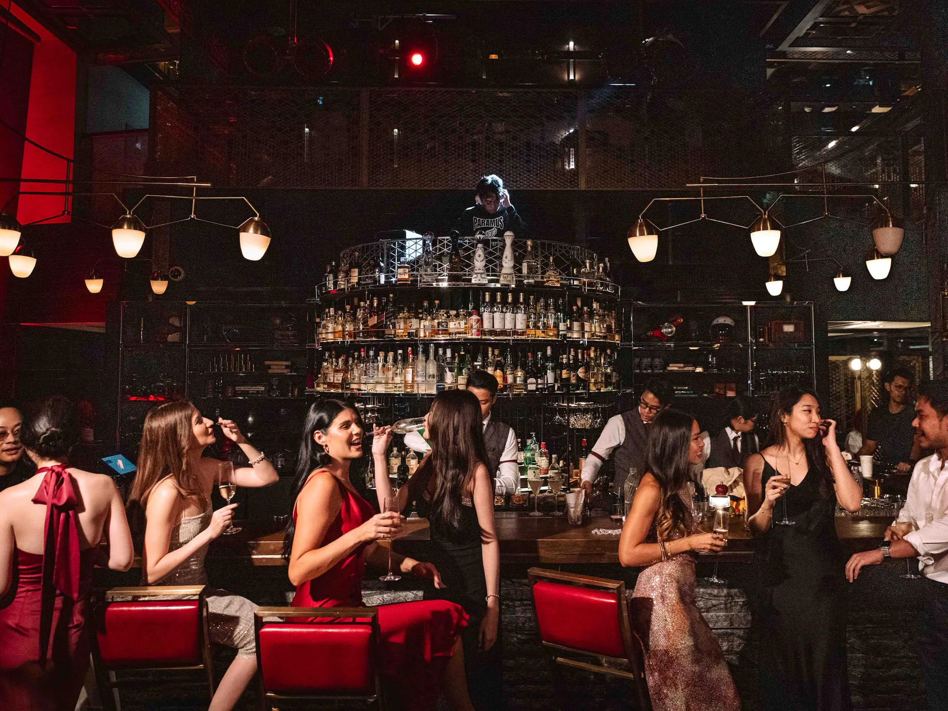 Guests at the main Penthouse Cocktail Bar in Park Hyatt Bangkok
