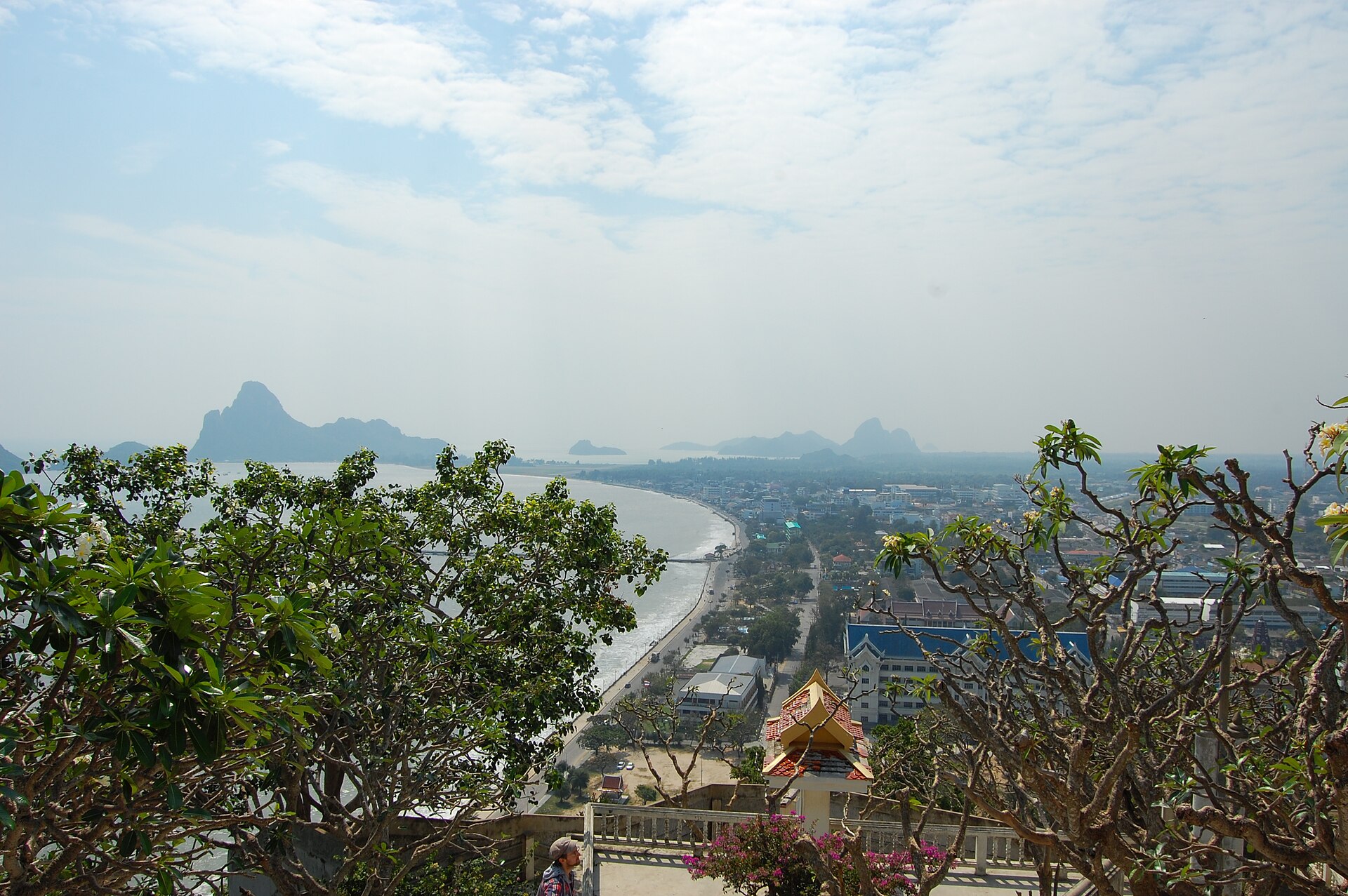 Prachuap Bay seen from Wat Thammikaram on Khao Chong Krachok