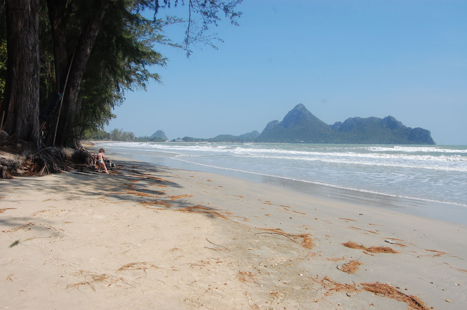 Curving Ao Manao beach in Prachuap Khiri Khan