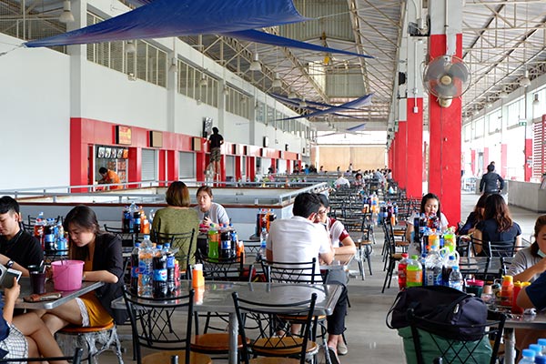 Prepared-food stalls at Samyan Market in Bangkok