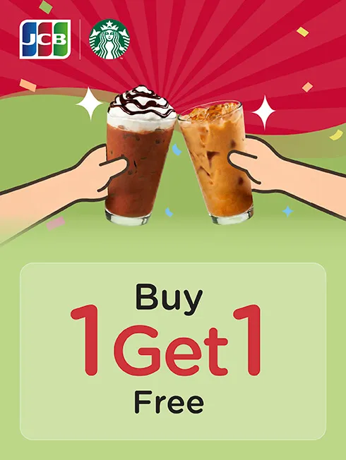 Vertical Starbucks KTC JCB promotion artwork