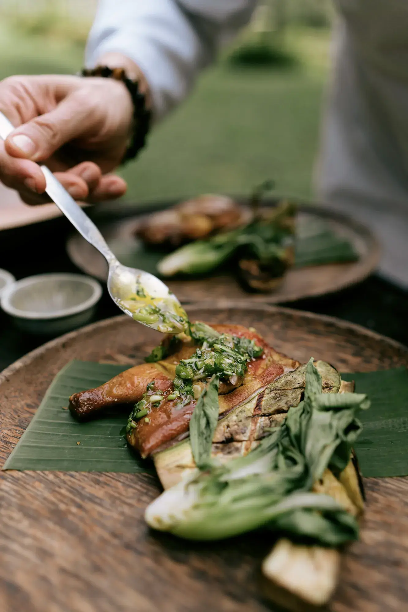 Locally sourced food being prepared for a Rosewood Phuket dining experience