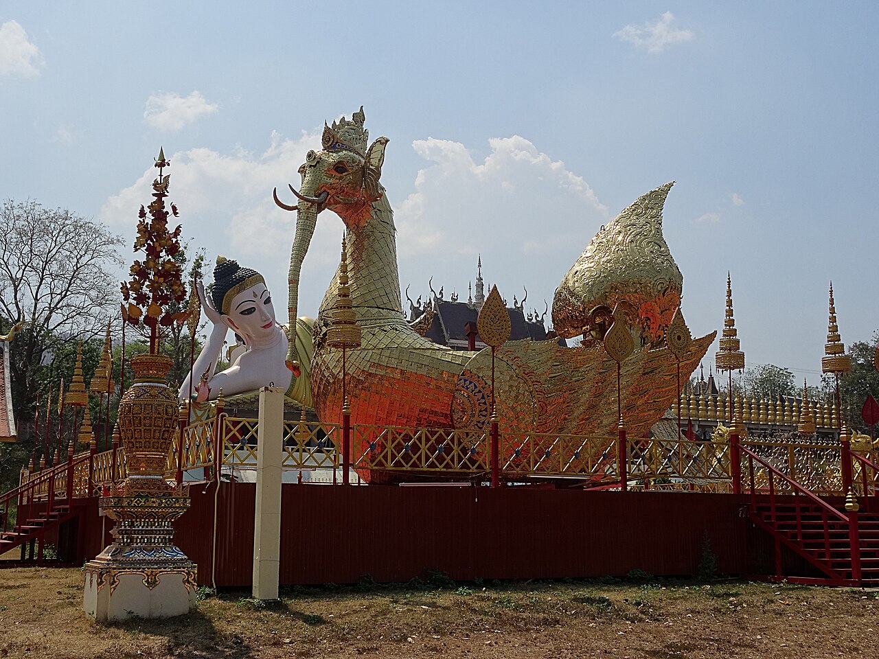 Ornate temple architecture at Wat Phra That Suthon