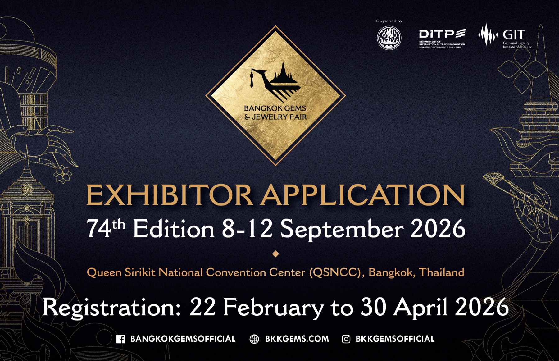 Ministry of Commerce artwork for the 74th Bangkok Gems and Jewelry Fair