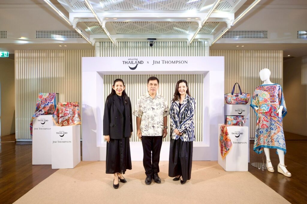 Guests viewing the Jim Thompson collaboration in Bangkok