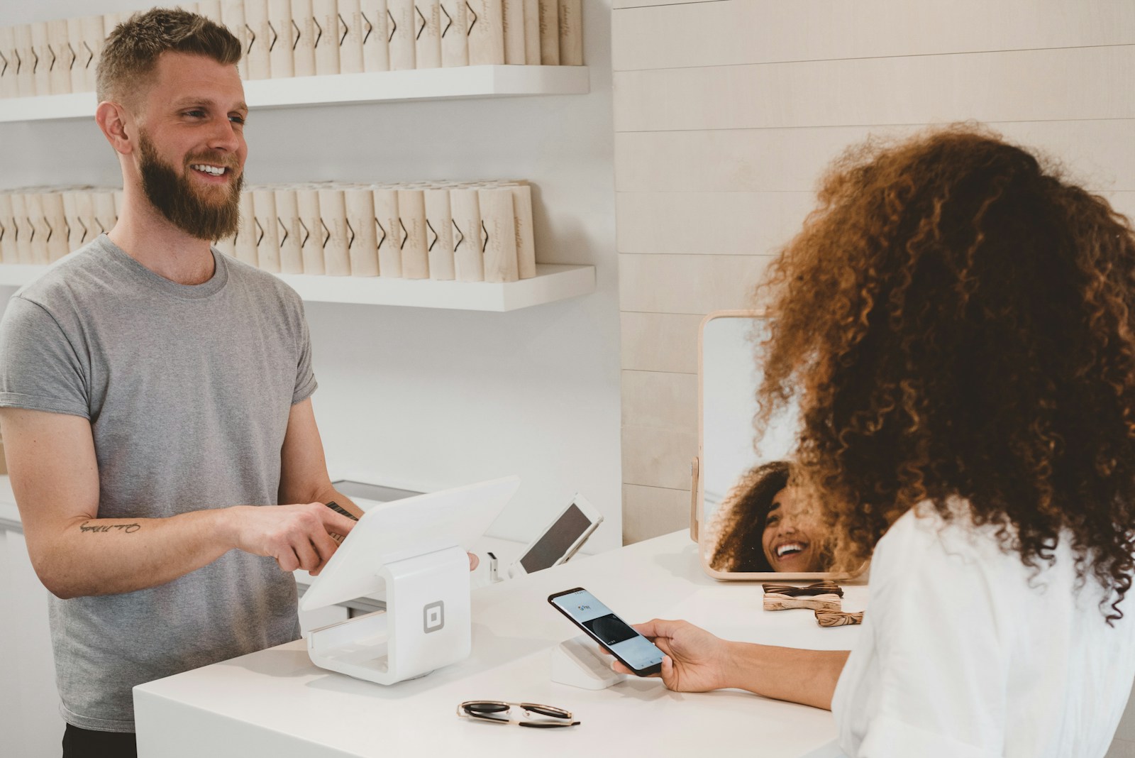 A card payment at a point-of-sale terminal