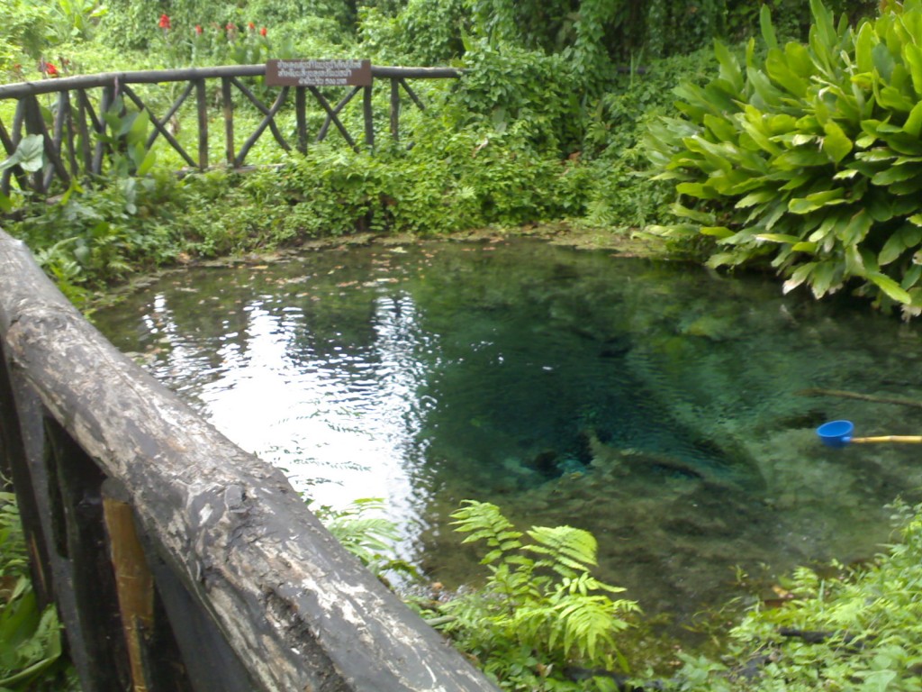 The clear Seven Colours Spring at Bua Tong Forest Park