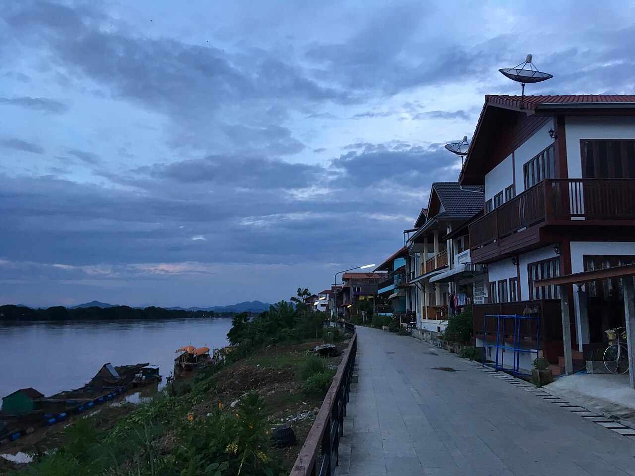 Evening atmosphere over the Mekong at Chiang Khan