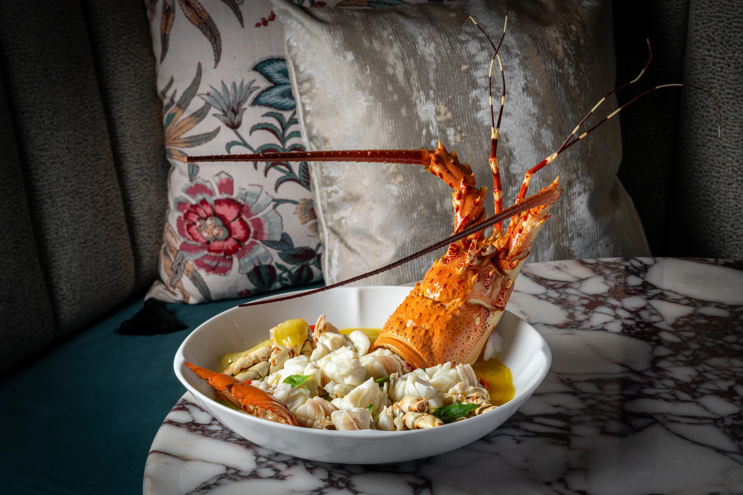Rainbow lobster with Teochew pickled cabbage at The China House
