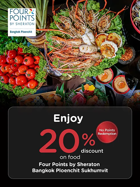 Mobile artwork for the Four Points Ploenchit KTC dining deal