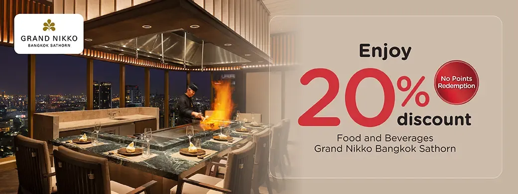 Grand Nikko Bangkok Sathorn 20 percent KTC dining promotion
