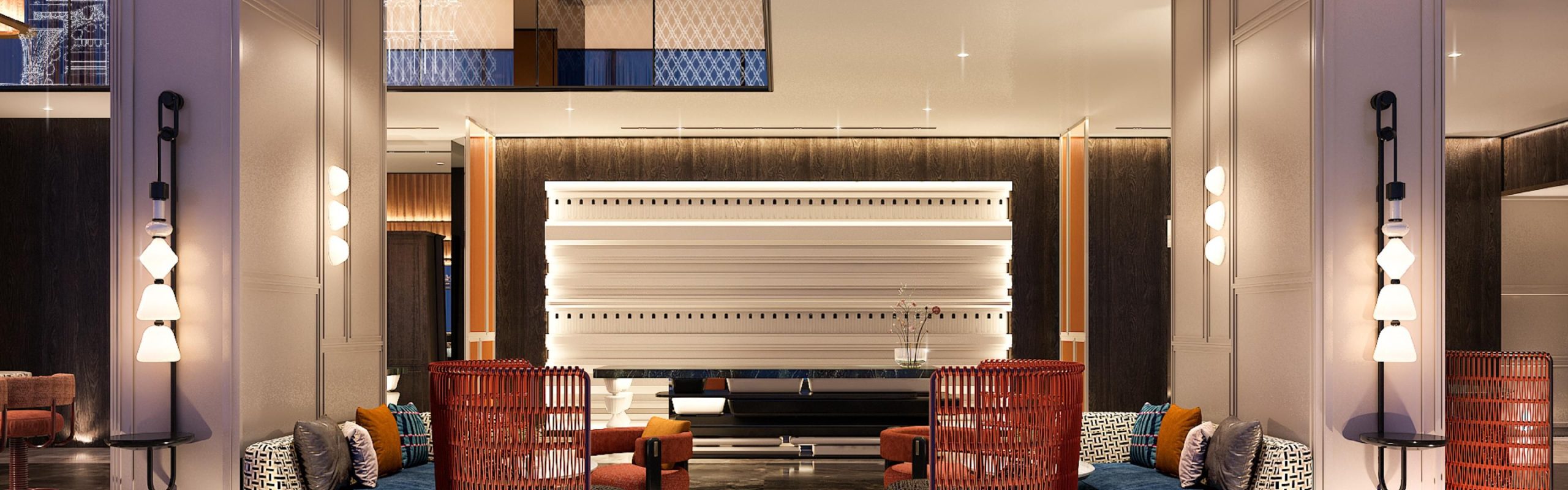 Lobby design at Hotel Indigo Bangkok Phayathai