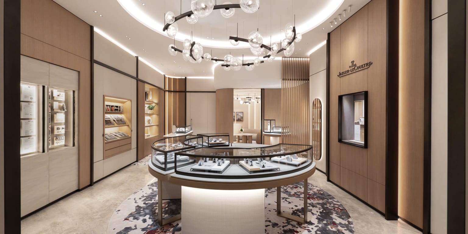 Detailed view of the Jaeger-LeCoultre boutique environment