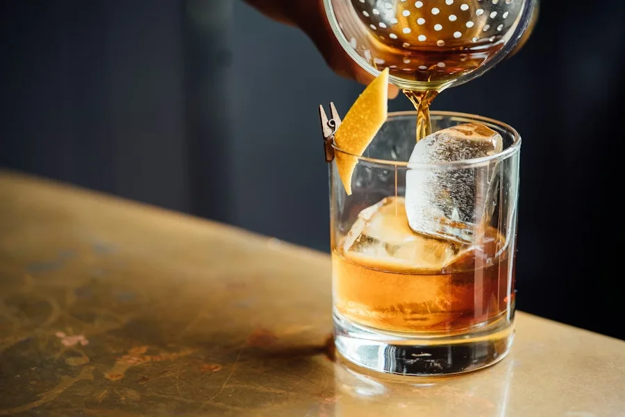 A cocktail being prepared at Juxtabar Bangkok