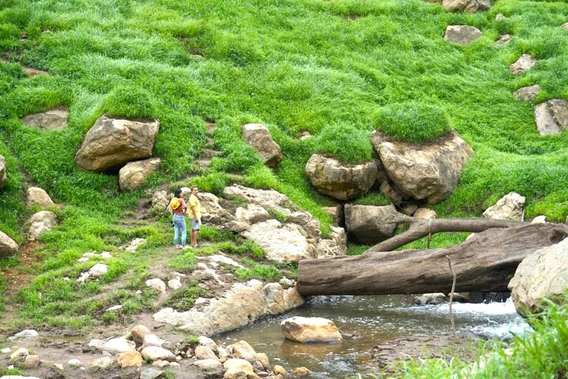 Waterfall and stream landscape at Khao Chong Lom