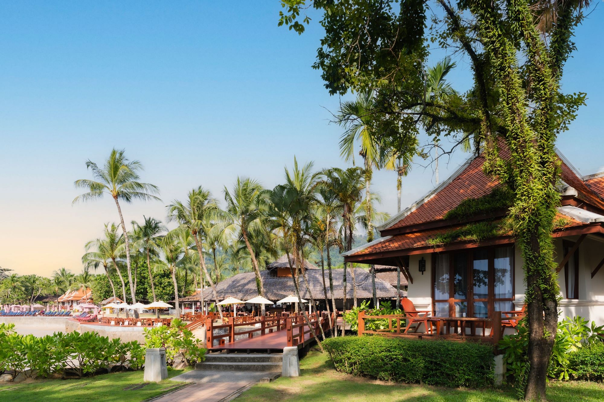 Landscaped grounds at Khaolak Laguna Resort