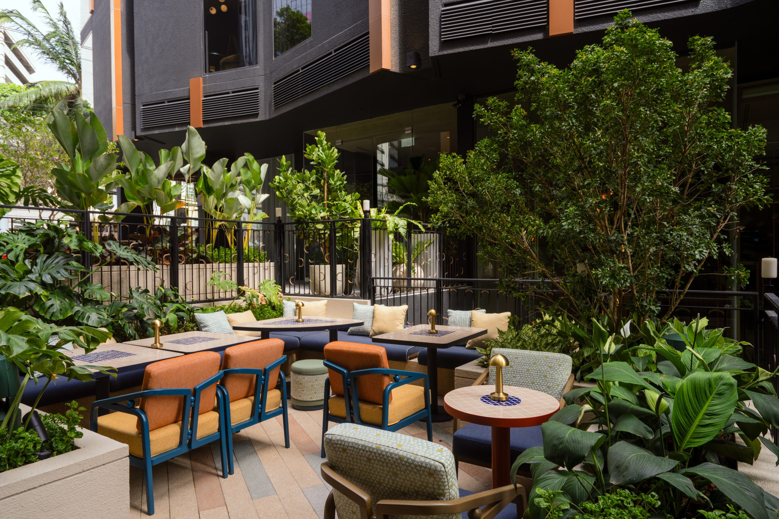 Courtyard seating at Canopy Bangkok Sukhumvit