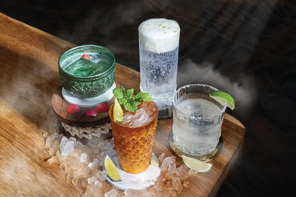 Spirit of Four Regions cocktail selection at Maitree Bar
