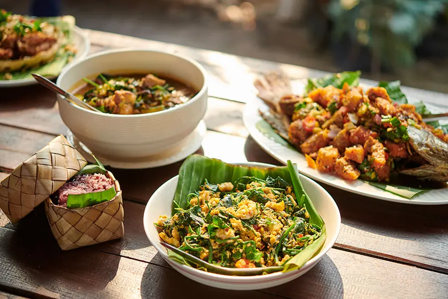 Local northern dishes served in Nan province