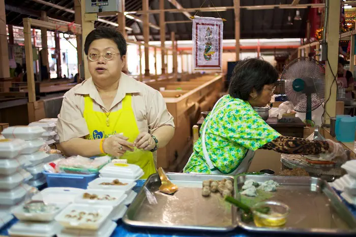 Historic market surroundings at Nang Lueng in Bangkok