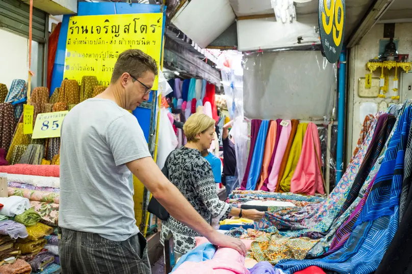 Shopping lanes around Phahurat Market