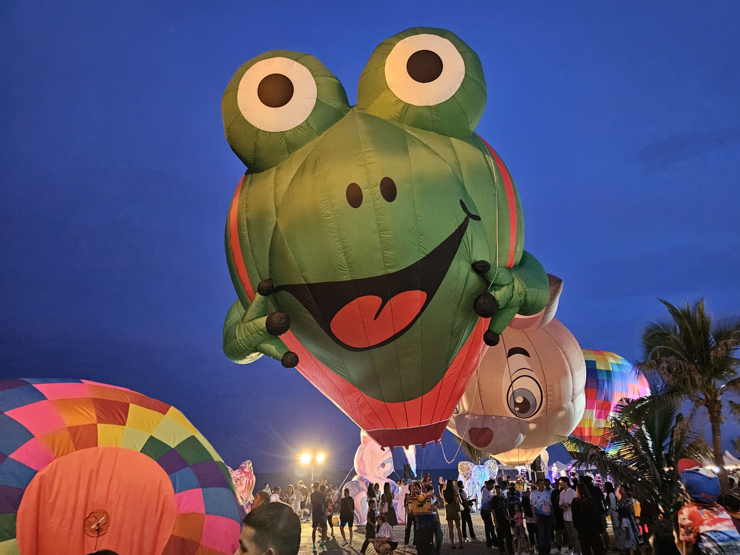 Visitors viewing balloons at a previous Pak Nam Pran festival