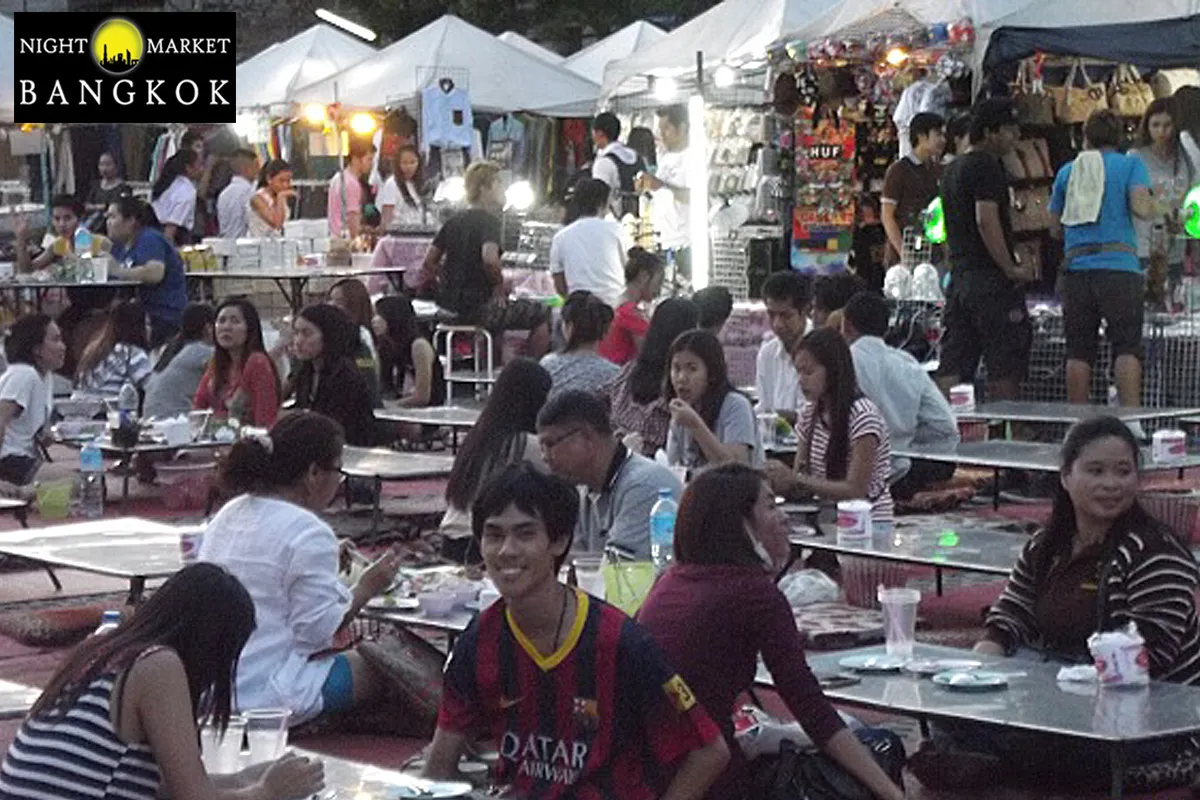 Ramkhamhaeng Night Market in eastern Bangkok