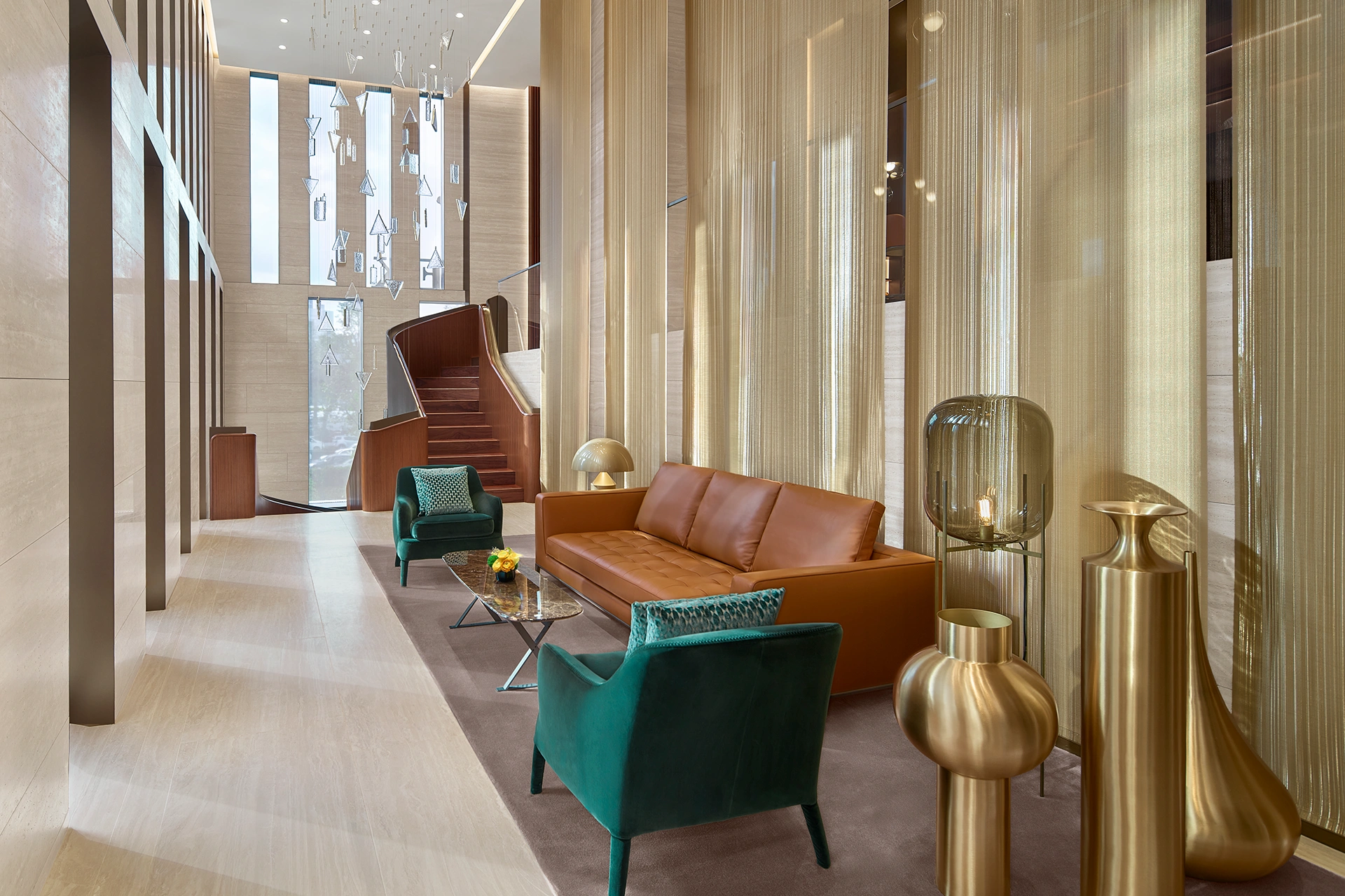 Staircase inside the Rolex boutique at One Bangkok