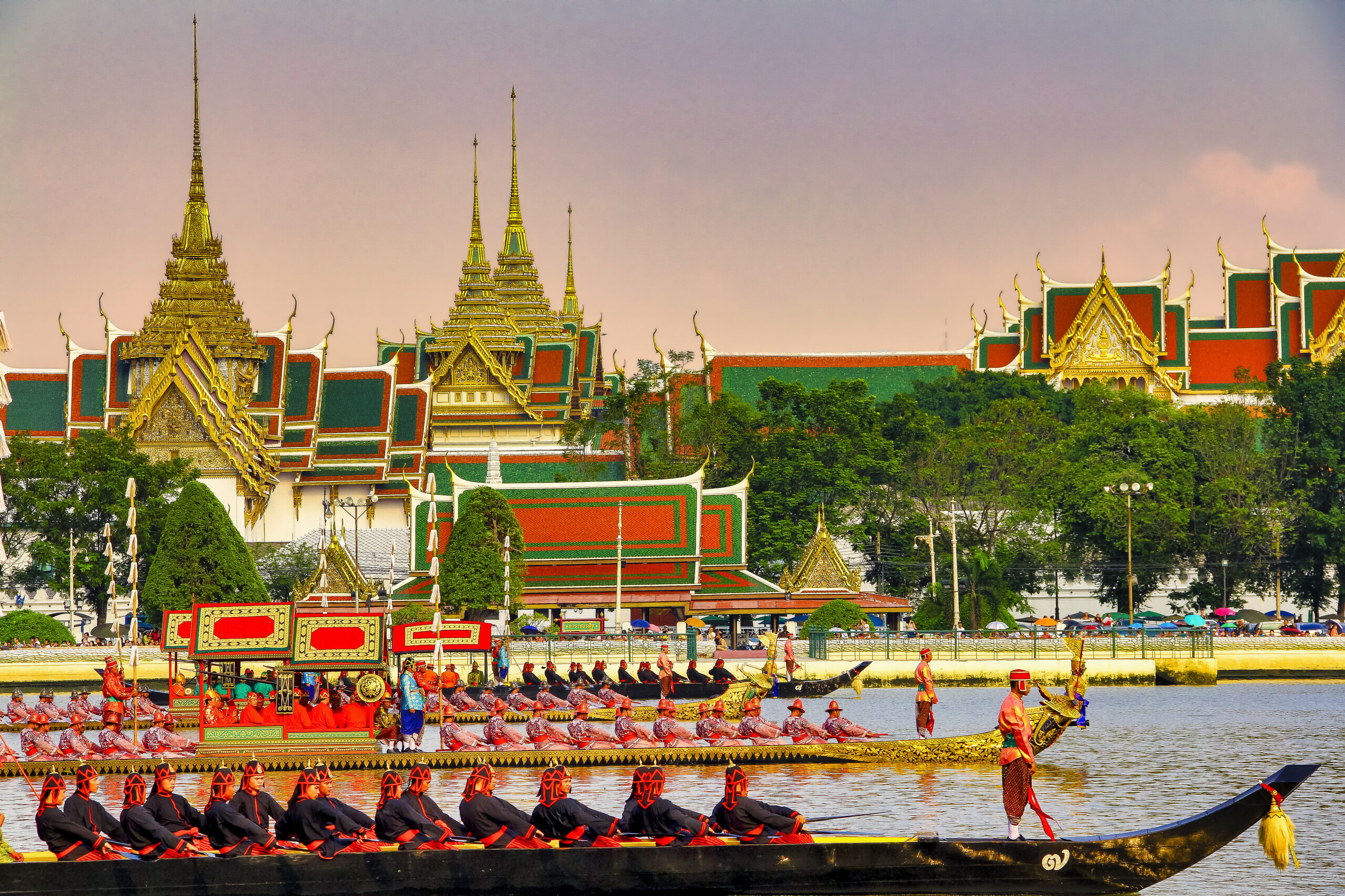 Royal barges on Bangkok's Chao Phraya River