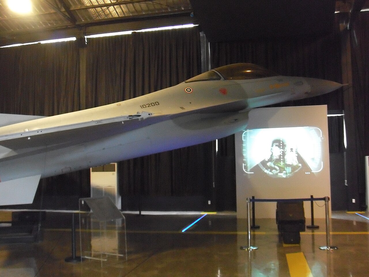 F-16 aircraft displayed at the Royal Thai Air Force Museum